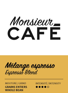 Monsieur Café Mélange Espresso grains 2lbs